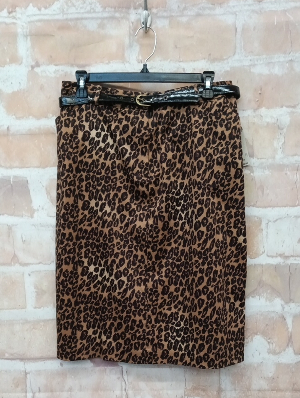 East 5th Leopard-Print Pencil Skirt in Brown and Black